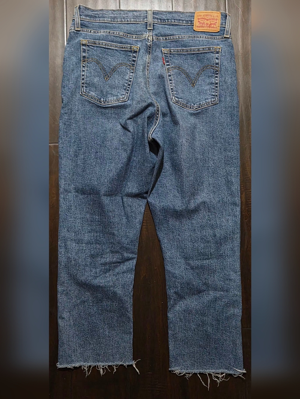 Levi's Women's Wedgie Straight Dark Blue Denim Jeans